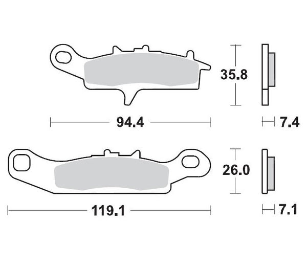 Moto-Master bremžu spilventiņu sacīkstes 095411