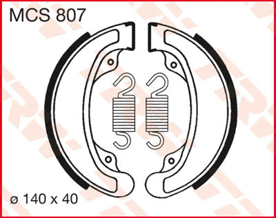 TRW BRAKE SHOES TRW MCS807 MCS807