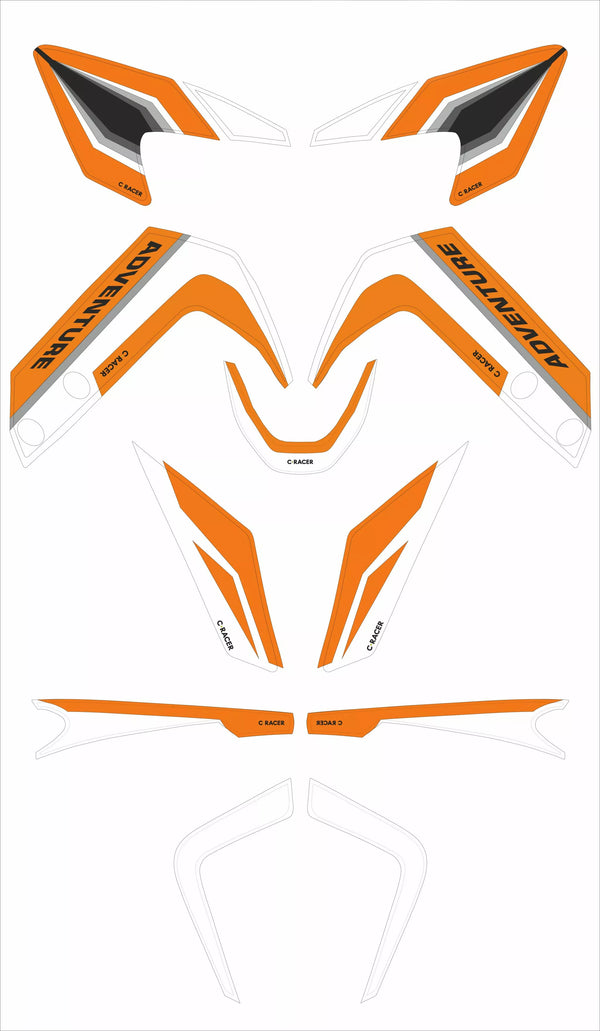 C-Racer Stick Kit KTM390AdV Wht STK-TKTM390ADV-W