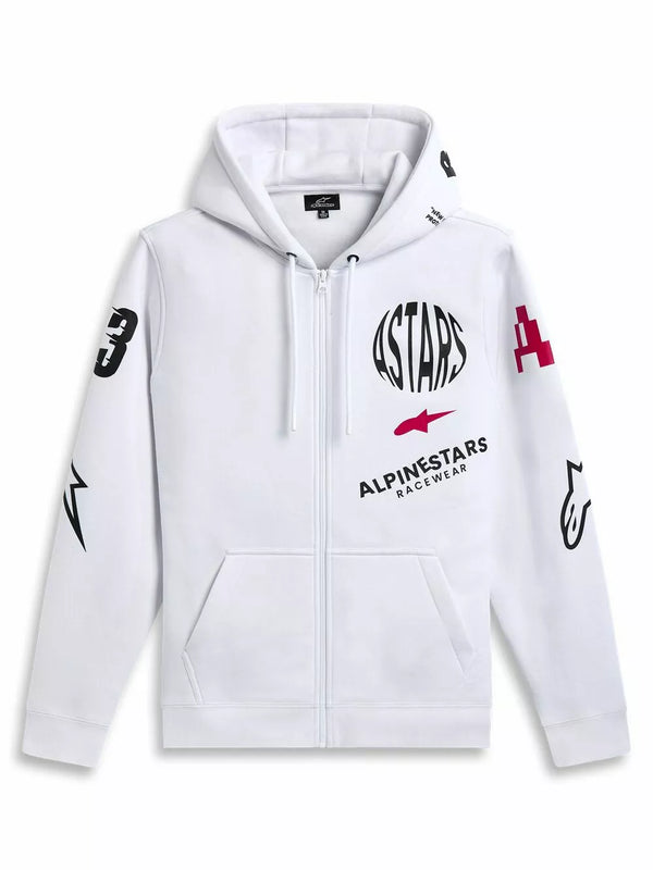 Alpinestars (Casuals) Hoodie Zip Variegate White XL 1215-53200-20-XL