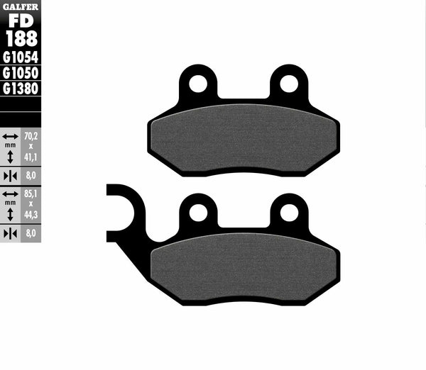 Galfer Brake Pad Semi Metal Scooter FD188G1050