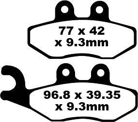 EBC BRAKE PAD HH SINT SCOOTER SFA353HH