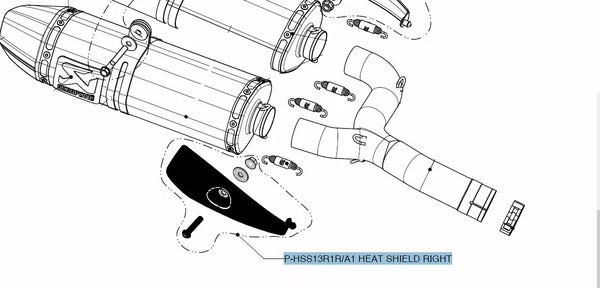 „Akrapovic Heat Shield“ CF P-HSS13R1R/A1