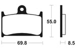 Tecnium Street Organic Brake Pads - MA124 1022345