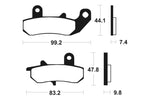 Tecnium Street Organic Brake Pads - MA135 1022357