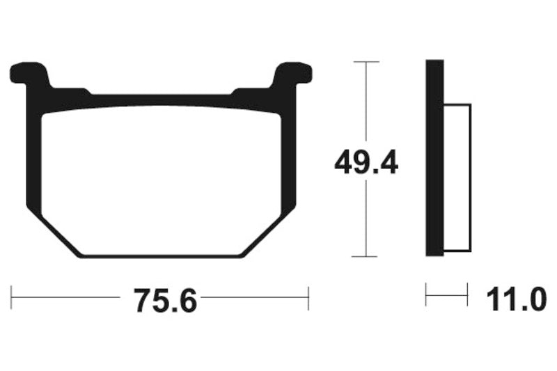 Tecnium Street Organické brzdové doštičky - MA33 1022481