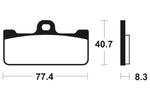 Tecnium Racing sinterirani metalni metalni kočni jastučići - MCR195 1022580