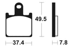 Tecnium Racing sinterirani metalni metalni kočni jastučići - MCR338 1022594