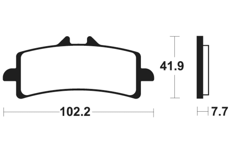 Tecnium Racing Sintered kovové uhlíkové brzdové doštičky - MCR341 1022596