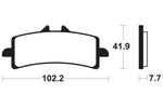 Tecnium Racing Sintered kovové uhlíkové brzdové doštičky - MCR341 1022596