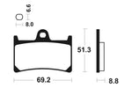 Tecnium scooter organic brake pads - ME134 1022613