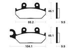 Tecnium scooter organic brake pads - ME150 1022615