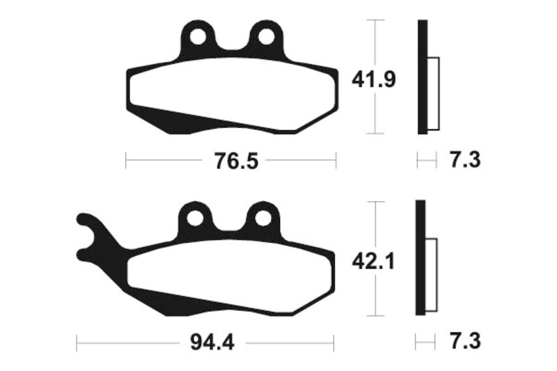 Tecnium scooter organic brake pads - ME189 1022629