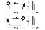 Tecnium Scooter Organic Brake Pads - ME190 1022631