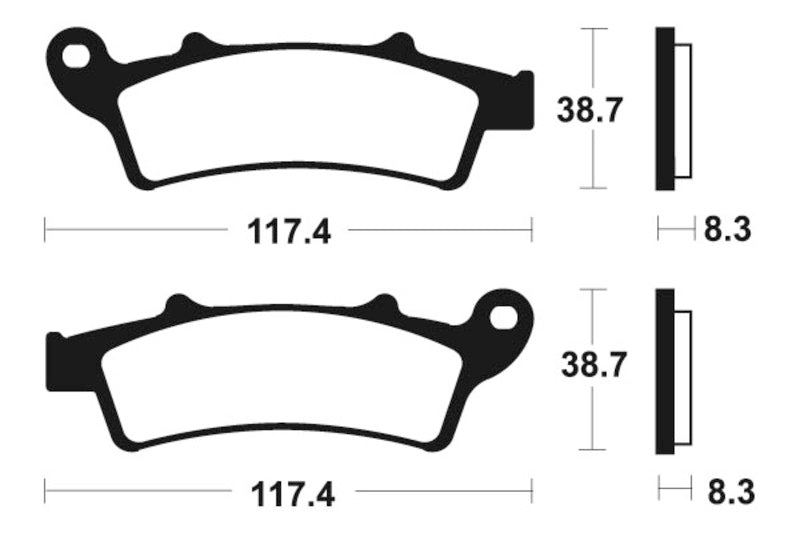 Tecnium scooter organic brake pads - ME261 1022658