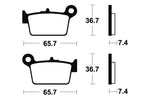 Tecnium scooter organic brake pads - ME361 1022687