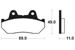 Organické brzdové podložky Tecnium Scooter - ME42 1022701