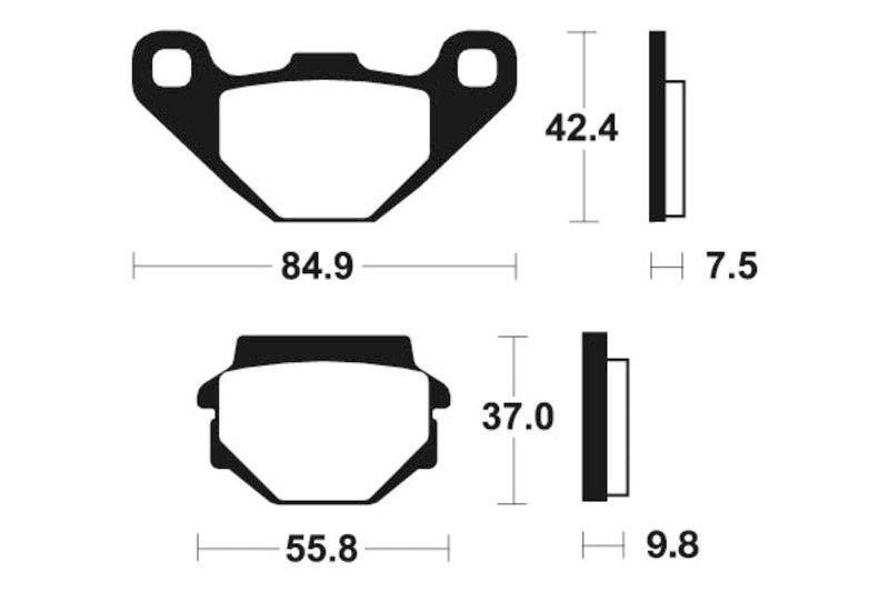 Tecnium motorolleru organiskie bremžu spilventiņi - ME46 1022706