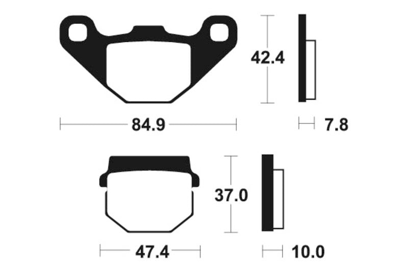 Tecnium motorolleru organiskie bremžu spilventiņi - ME48 1022707