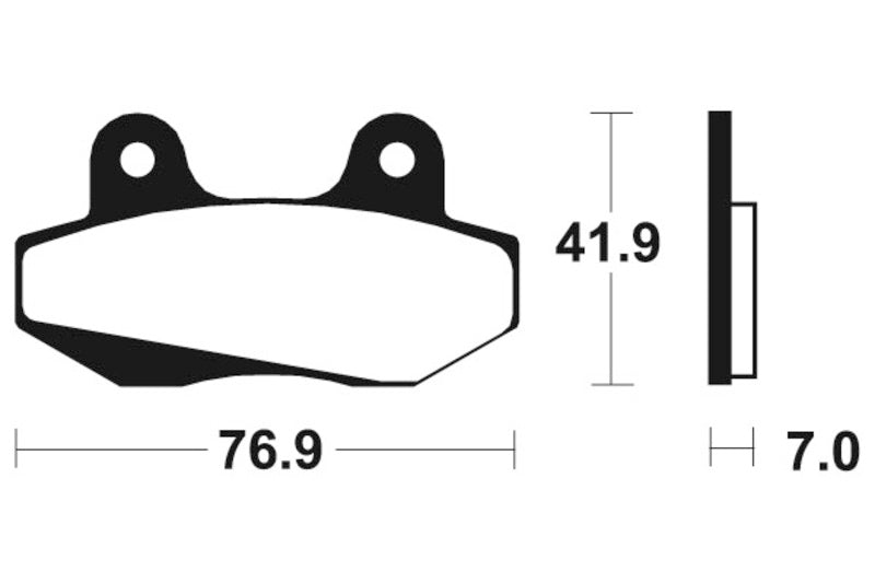 Organické brzdové podložky Tecnium Scooter - ME51 1022708