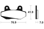 Organické brzdové podložky Tecnium Scooter - ME51 1022708