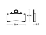 Tecnium Street Performance Sintered Metal Brake Pads - MF377 1022787