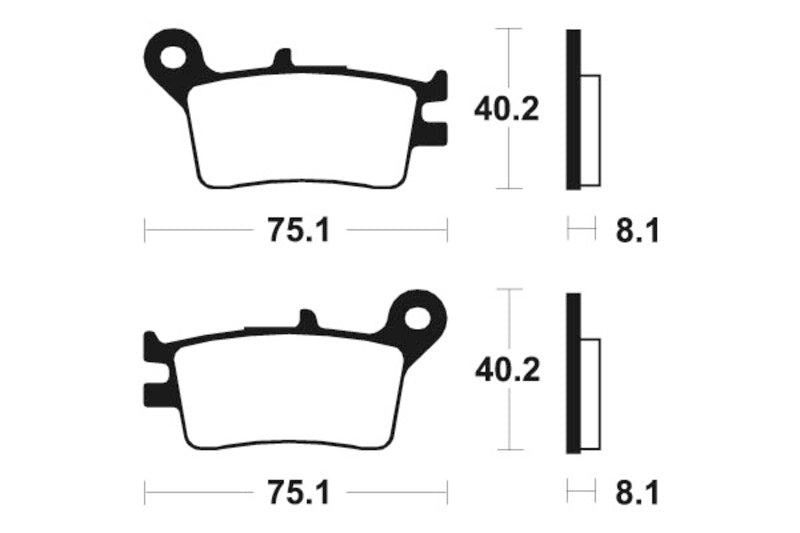 „Tecnium MX/ATV“ sukepintų metalinių stabdžių pagalvėlės - MO129 1022841