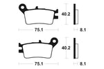 „Tecnium MX/ATV“ sukepintų metalinių stabdžių pagalvėlės - MO129 1022841