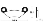 „Tecnium MX/ATV“ sukepinti metaliniai stabdžių pagalvėlės - MO142 1022846