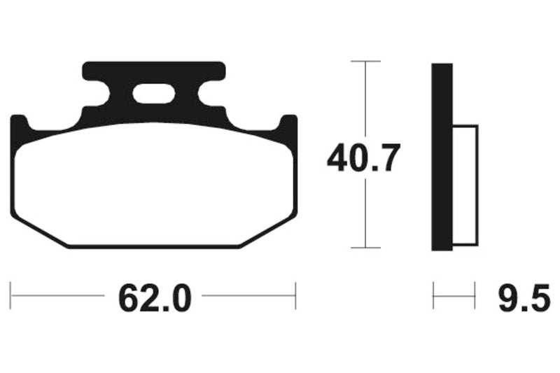 „Tecnium MX/ATV“ sukepinti metaliniai stabdžių pagalvėlės - MO148 1022847