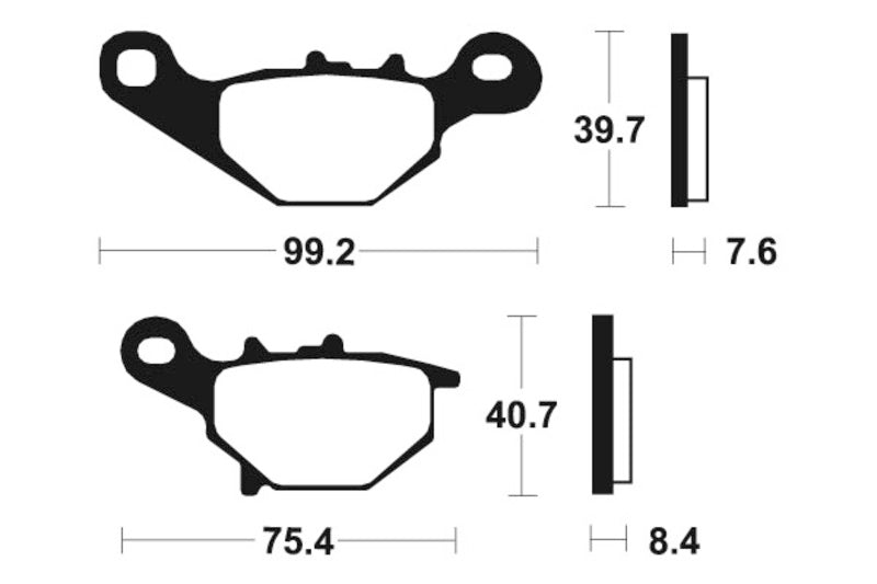 „Tecnium MX/ATV“ sukepintų metalinių stabdžių pagalvėlės - MO202 1022855