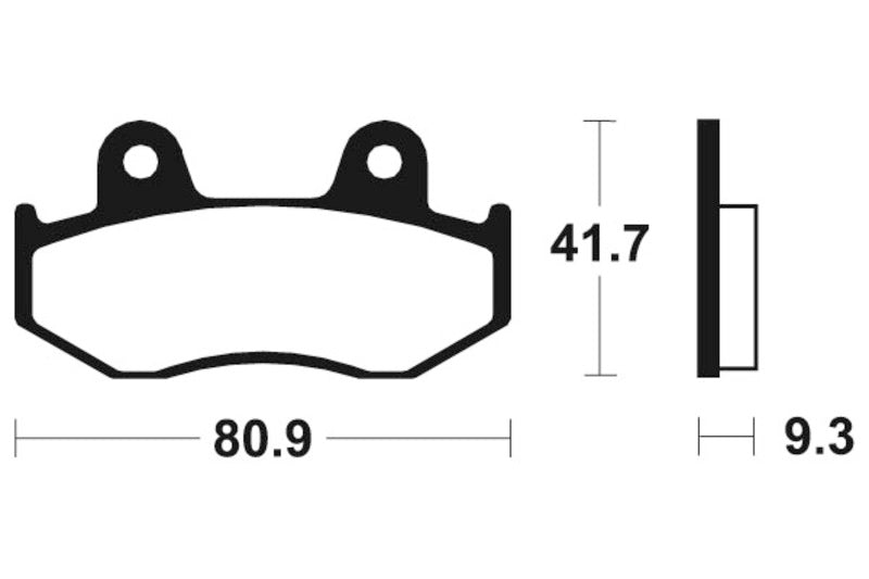 „Tecnium MX/ATV“ sukepinti metaliniai stabdžių pagalvėlės - MO209 1022856