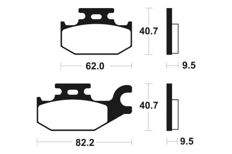 Tecnium MX/ATV saķepinātie metāla bremžu kluči - MO254 1022863