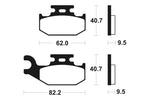 „Tecnium MX/ATV“ sukepinti metaliniai stabdžių pagalvėlės - MO267 1022868