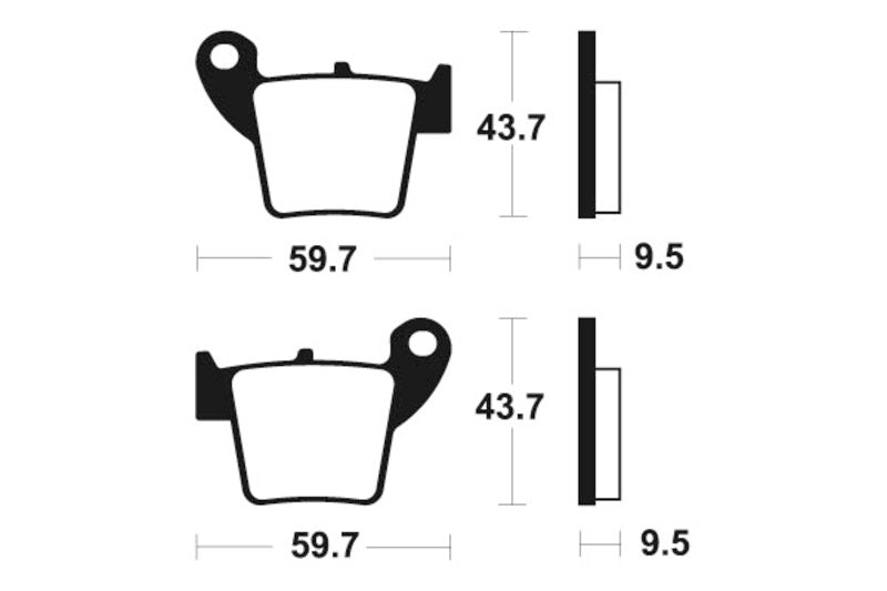 „Tecnium MX/ATV“ sukepintų metalinių stabdžių pagalvėlės - MO277 1022870