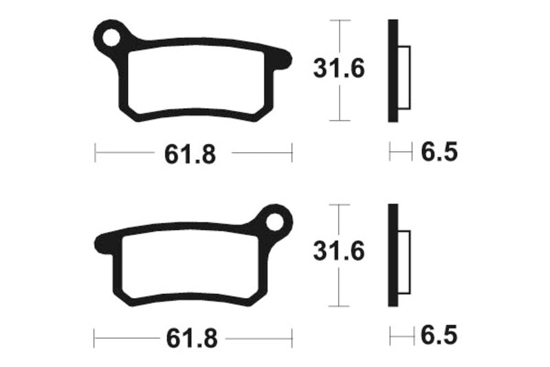 Tecnium MX/ATV Sintered kovové brzdové doštičky - MO283 1022871