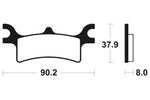 „Tecnium MX/ATV“ sukepinti metaliniai stabdžių pagalvėlės - MO287 1022872