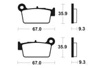 Tecnium MX/ATV Sintered kovové brzdové doštičky - MO290 1022873