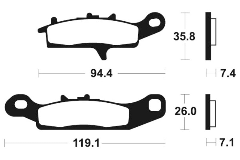 „Tecnium MX/ATV“ sukepintų metalinių stabdžių pagalvėlės - MO301 1022879