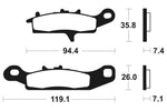 Tecnium MX/ATV sinterirani metalni kočni jastučići - MO301 1022879