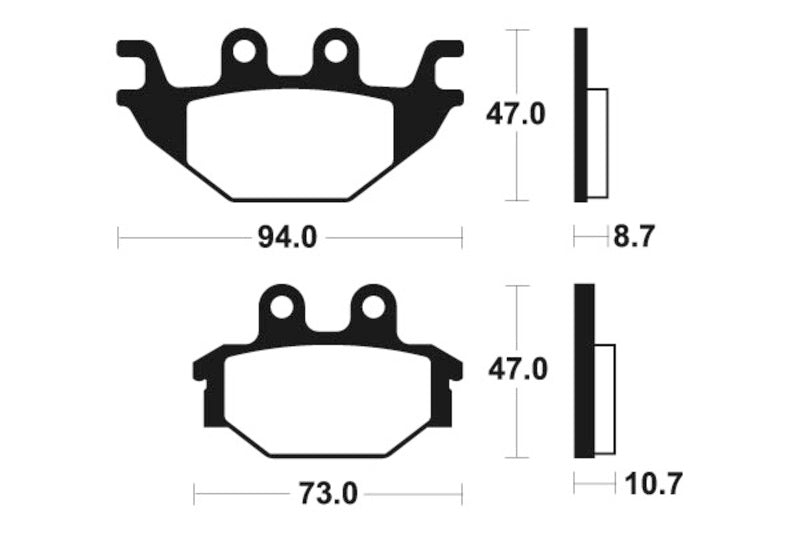 Tecnium MX/ATV Sinteované kovové brzdové doštičky - MO310 1022880