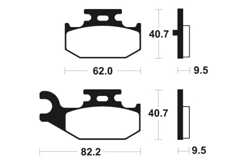 „Tecnium MX/ATV“ sukepintų metalinių stabdžių pagalvėlės - MO316 1022882