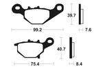 „Tecnium MX/ATV“ sukepintų metalinių stabdžių pagalvėlės - MO320 1022883