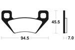 Tecnium MX/ATV saķepinātie metāla bremžu kluči - MO322 1022884