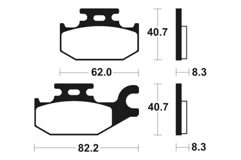 Tecnium MX/ATV saķepinātie metāla bremžu kluči - MO335 1022886