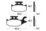 Tecnium MX/ATV saķepinātie metāla bremžu kluči - MO335 1022886