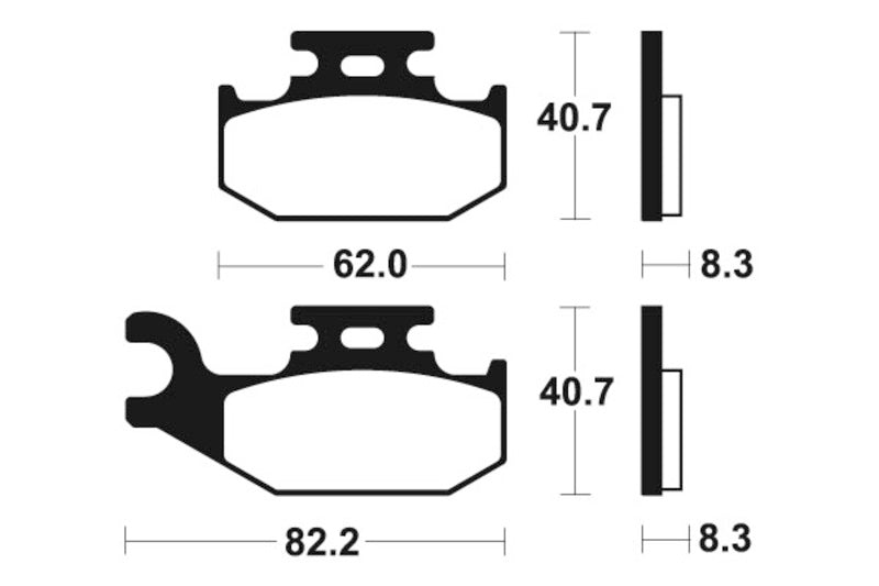 „Tecnium MX/ATV“ sukepintų metalinių stabdžių pagalvėlės - MO336 1022887