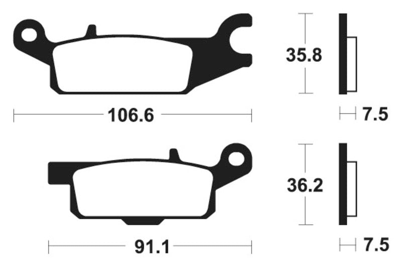 „Tecnium MX/ATV“ sukepintų metalinių stabdžių pagalvėlės - MO350 1022891