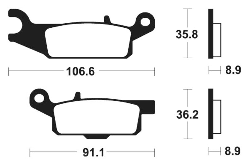 Tecnium MX/ATV sinterirani metalni kočni jastučići - MO351 1022892