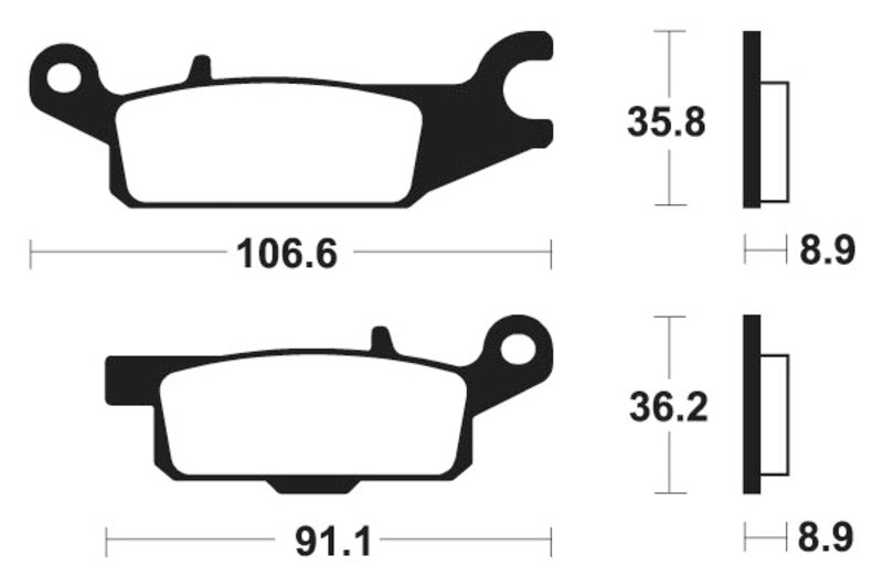 Tecnium MX/ATV sinterirani metalni kočni jastučići - MO352 1022893